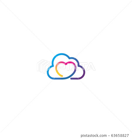 Love cloud logo design vector Love cloud logo design vector 63658827