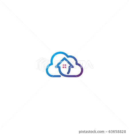 Home cloud logo design vector Home cloud logo design vector 63658828