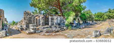 Ancient city Priene in Turkey 63660032