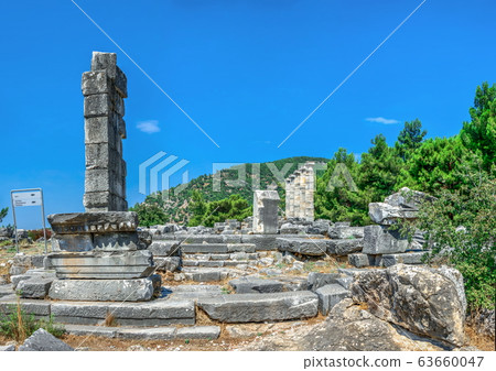 Ancient city Priene in Turkey 63660047