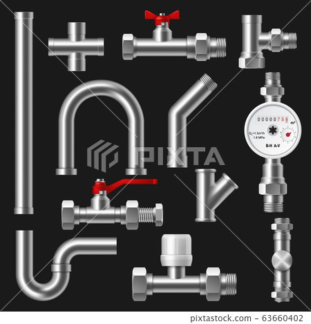 Pipes and pipeline tubes. Plumbing or water supply Pipes and pipeline tubes. Plumbing or water supply 63660402