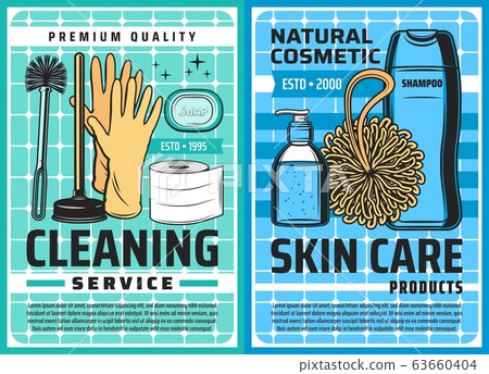 House cleaning, hygiene products and tools 63660404