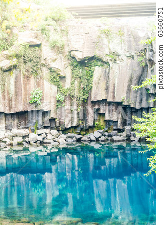 cheonjeyeon waterfalls in Jeju Isaland cheonjeyeon waterfalls in Jeju Isaland 63660751