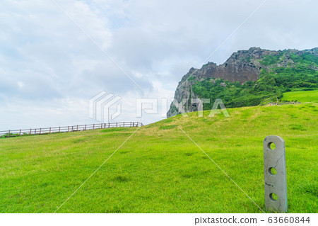 The Songaksan Mountain on Jeju Island. The Songaksan Mountain on Jeju Island. 63660844
