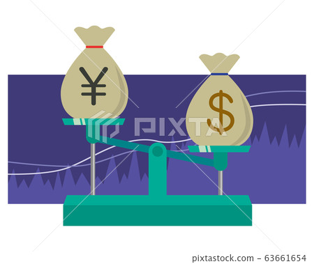 Exchange rate, money, value, strong yen, strong dollar, weak yen, weak dollar 63661654