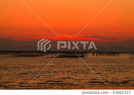 柳川市風景有明海傍晚景 63662321