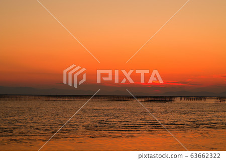 柳川市風景有明海傍晚景 63662322