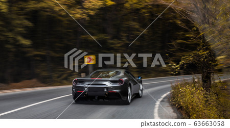 Silver color super model sport car Silver color super model sport car 63663058