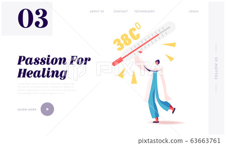 Emergency Help, Surgery Landing Page Template. Doctor Character Carry Huge Thermometer with High Temperature Emergency Help, Surgery Landing Page Template. Doctor Character Carry Huge Thermometer with High Temperature 63663761