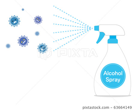 Virus disinfection with alcohol spray Virus disinfection with alcohol spray 63664149