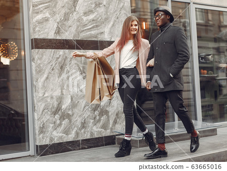 International people in a autumn city International people in a autumn city 63665016