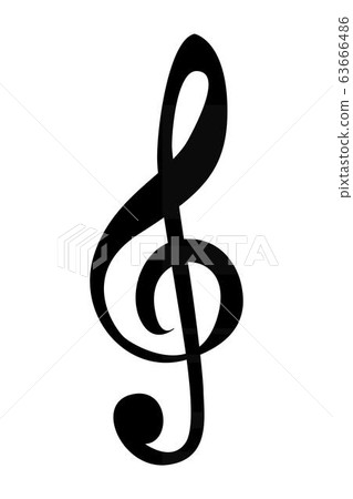 Treble Clef. Vector illustration 63666486