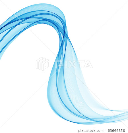 Abstract smooth color wave vector. Curve flow blue motion illustration. Smoke design. Vector lines. Abstract smooth color wave vector. Curve flow blue motion illustration. Smoke design. Vector lines. 63666858