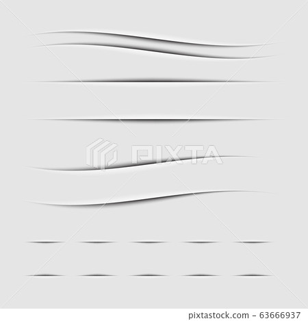 Vector realistic shadows.Vector set of transparent realistic shadow. 63666937