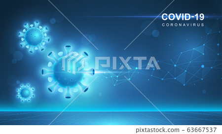 Coronavirus COVID-19. Coronavirus outbreak and coronaviruses influenza background. COVID-19 Virus. Virus attack on earth. Vector Illustration. Coronavirus COVID-19. Coronavirus outbreak and coronaviruses influenza background. COVID-19 Virus. Virus attack on earth. Vector Illustration. 63667537