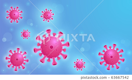 Coronavirus COVID-19. Coronavirus outbreak and coronaviruses influenza background. COVID-19 Virus. Virus attack on earth. Vector Illustration. 63667542