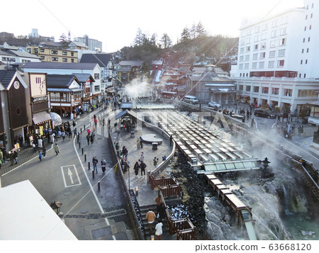 Yubatake in Kusatsu Onsen, Gunma Prefecture 63668120