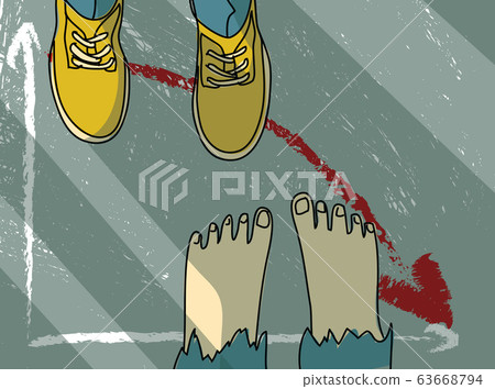 Footwear barefoot man metaphor economic financial crisis business ruin Footwear barefoot man metaphor economic financial crisis business ruin 63668794