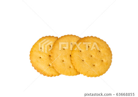 Top view of freshly baked round crackers Top view of freshly baked round crackers 63668855
