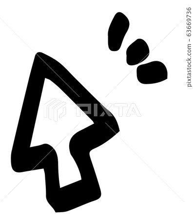 Hand-painted tap tap touch point click cursol Hand-painted tap tap touch point click cursol 63669736