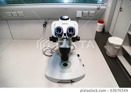 Laboratory microscope isolated on white close up Laboratory microscope isolated on white close up 63670349