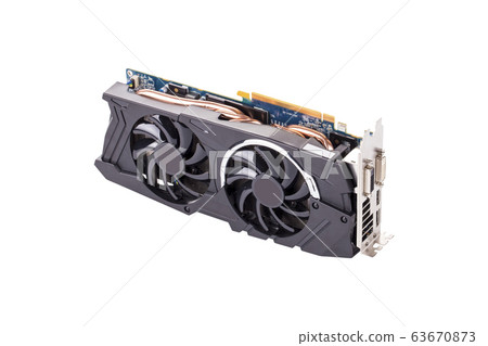 Professional video card isolated 63670873