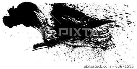 Calligraphy splash brush illustration 63671596