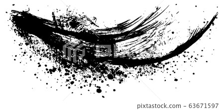 Calligraphy splashing illustrations - Stock Illustration [63671597] - PIXTA