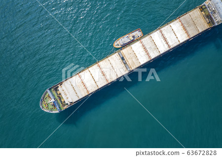 ship at sea. top view ship at sea. top view 63672828