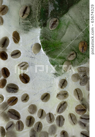 Background of green leaves of coffee and green Background of green leaves of coffee and green 63674329