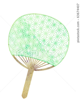 Uchiwa hemp leaf pattern - Stock Illustration [63674407] - PIXTA