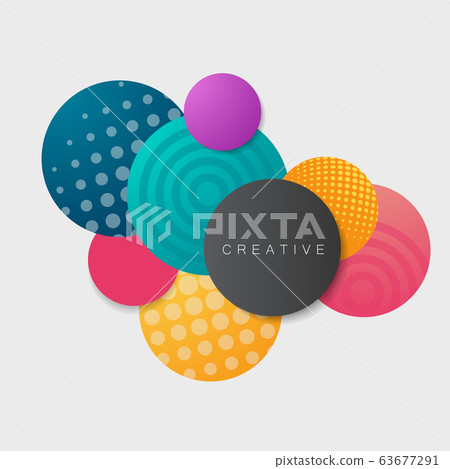 Colorful Beautiful Balls on Light Background / Conceptual Vector Design 63677291