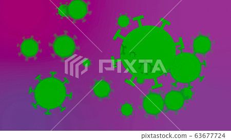 Group of Novel Coronavirus cells illustration 63677724