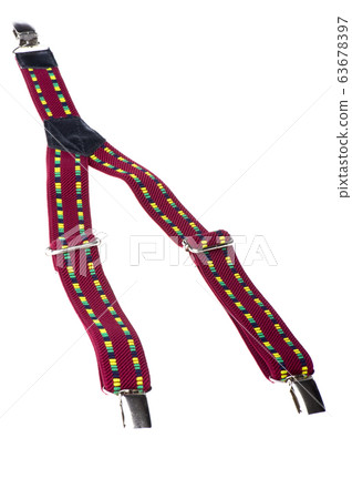 suspenders on white background 63678397