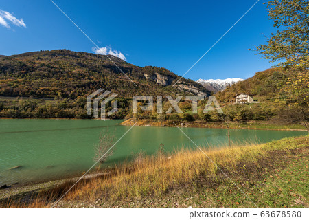 Lago di Tenno - Small Alpine lake in Trentino-Alto Adige Italy Lago di Tenno - Small Alpine lake in Trentino-Alto Adige Italy 63678580
