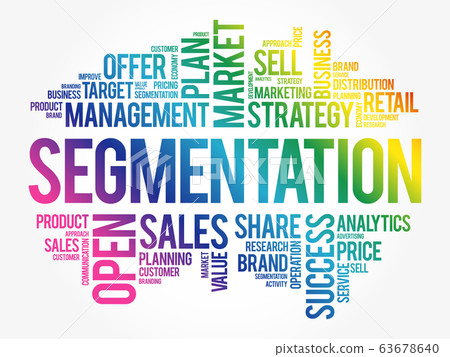 Segmentation word cloud collage Segmentation word cloud collage 63678640