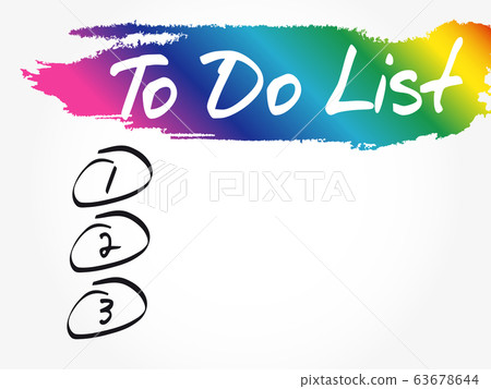 Blank TO DO LIST list business concept Blank TO DO LIST list business concept 63678644