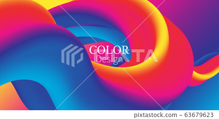 Fluid Colors. Liquid Shape. Ink Splash. Vector. 63679623