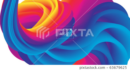 Fluid Colors. Liquid Shape. Ink Splash. Vector. 63679625