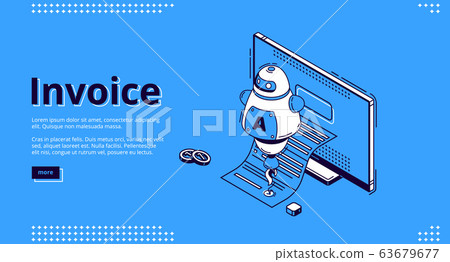 Landing page of invoice, electronic receipt 63679677