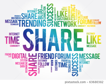 SHARE word cloud, technology concept 63680382