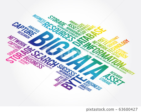 Big Data word cloud collage 63680427