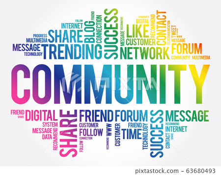 Community word cloud collage - Stock Illustration [63680493] - PIXTA