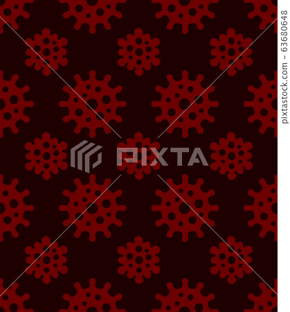 Coronavirus Seamless Pattern on Dark... - Stock Illustration [63680648 ...
