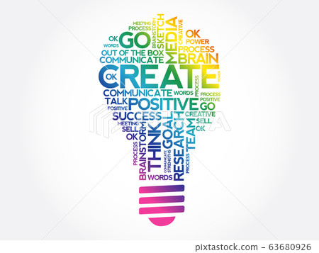 Create bulb word cloud collage Create bulb word cloud collage 63680926