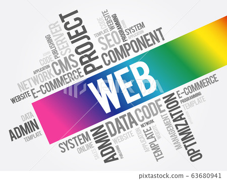 Web development concept background Web development concept background 63680941