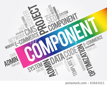Component word cloud concept Component word cloud concept 63681021