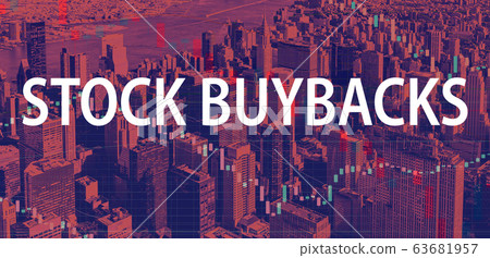 Stock Buybacks theme with New York City skyscrapers Stock Buybacks theme with New York City skyscrapers 63681957