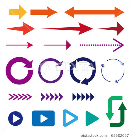 Illustration set of various arrows - Stock Illustration [63682037] - PIXTA