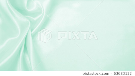 Smooth elegant green silk or satin luxury cloth 63683132